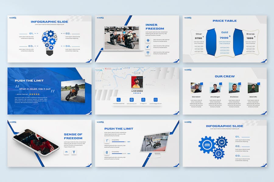 摩托车机车产品展示性能介绍PPT模板 - 顶尖PPT