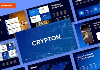 加密货币数字资产区块链投资PPT模板 - 顶尖PPT