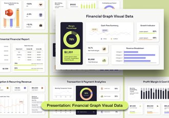 新拟态设计财务数据图形图表PPT模板 - 顶尖PPT