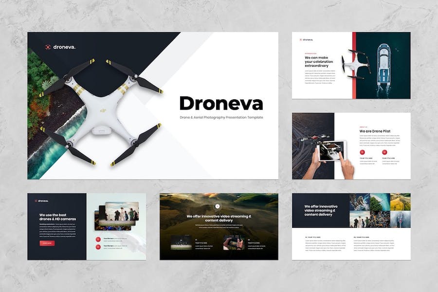 大疆无人机介绍展示keynote模板 - 顶尖PPT