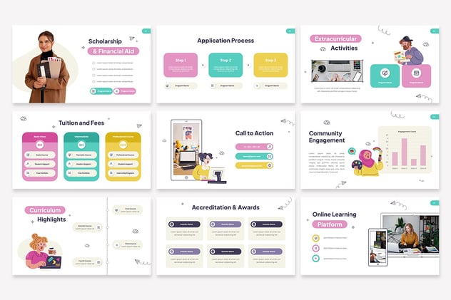 多用途涂鸦风格学院教学培训keynote模板 - 顶尖PPT