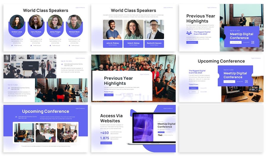 企业远程数字会议团队展示国外PPT模板 - 顶尖PPT