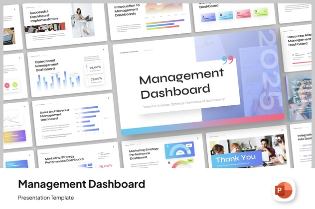 管理仪表板数据监控系统PPT模板 - 顶尖PPT