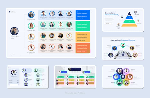 组织结构图企业架构设计PPT模板 - 顶尖PPT