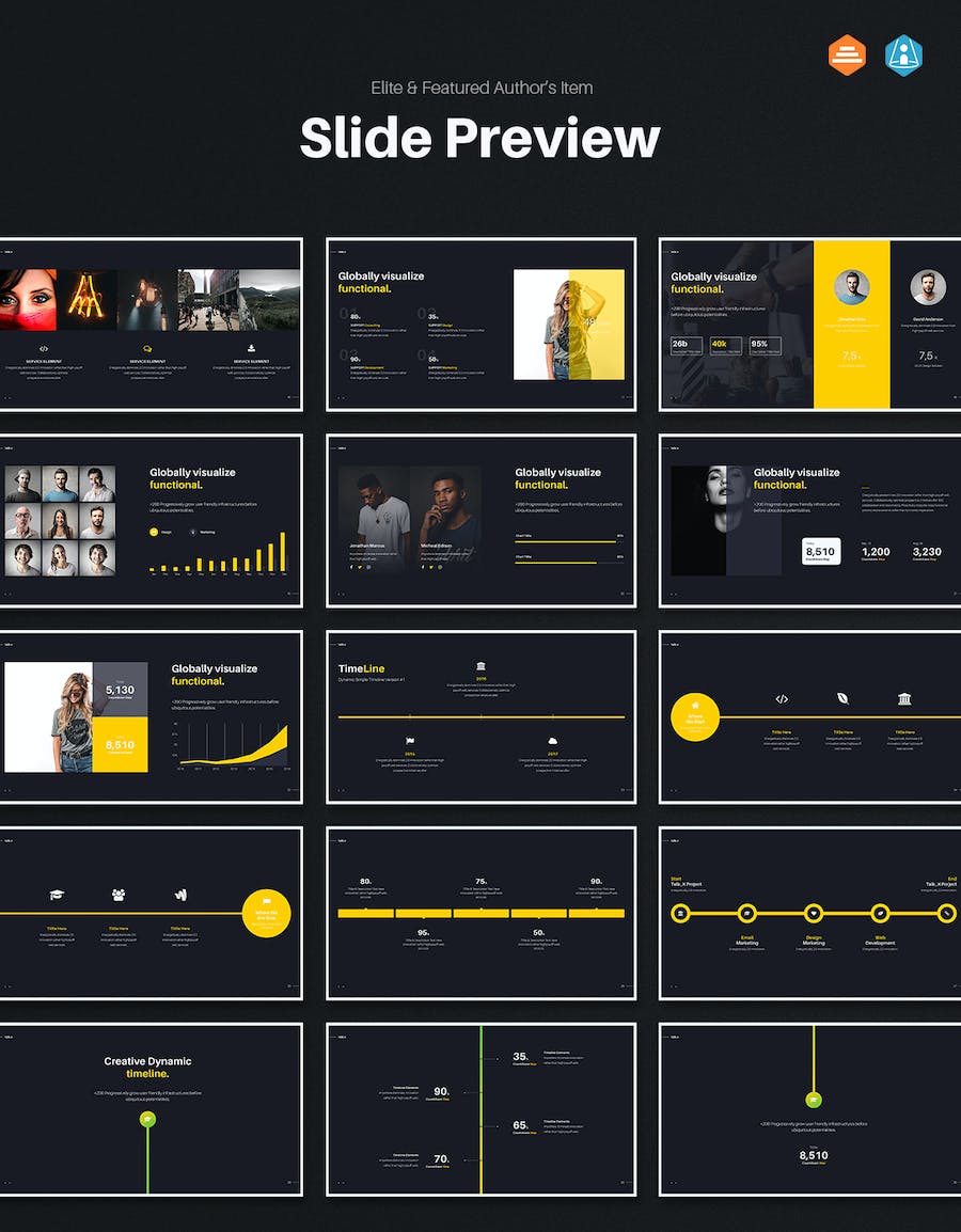 多用途企业介绍发展历程团队展示PPT模板 - 顶尖PPT