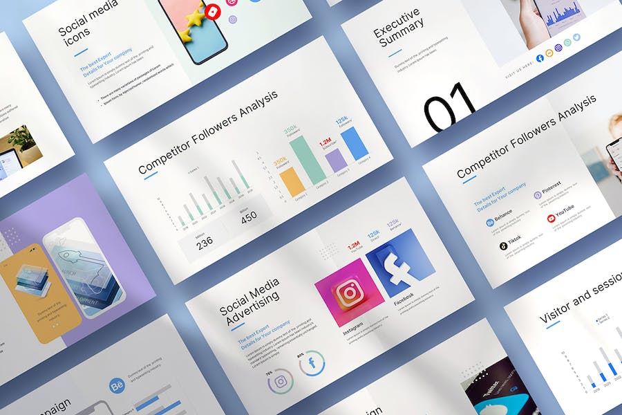 数字营销战略推广方案PPT模板 - 顶尖PPT