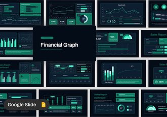 KPI财务数据图表图形PPT模板 - 顶尖PPT