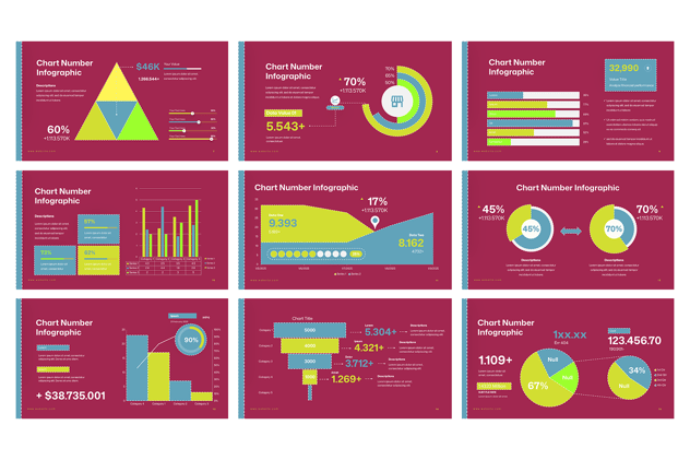 图表编号数据展示PPT模板 - 顶尖PPT