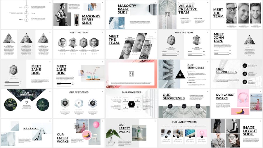 极简风格商务办公展示PPT模板 - 顶尖PPT