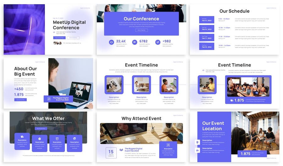 企业远程数字会议团队展示国外PPT模板 - 顶尖PPT