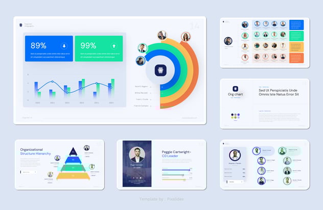 组织结构图企业架构设计PPT模板 - 顶尖PPT