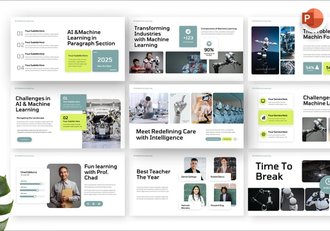 人工智能与机器学习PPT模板 - 顶尖PPT