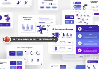 IT数字信息图表PPT模板 - 顶尖PPT