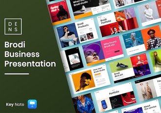 绿色创意图片拼贴商业Keynote模板 - 顶尖PPT