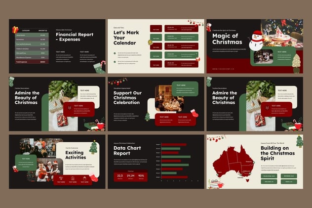 圣诞节日活动推广黑暗版PPT模板 - 顶尖PPT