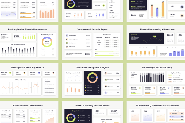 新拟态设计财务数据图形图表PPT模板 - 顶尖PPT