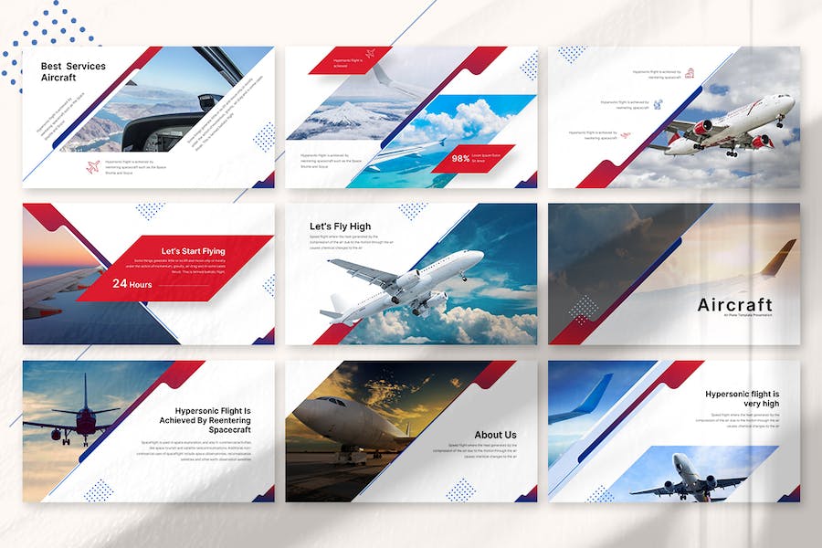 航空公司宣传推广黑色科技风PPT模板 - 顶尖PPT