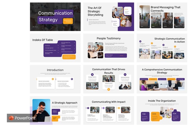 企业传播战略方案专业风格展示PPT模板 - 顶尖PPT