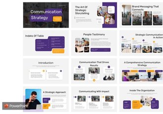 企业传播战略方案专业风格展示PPT模板 - 顶尖PPT