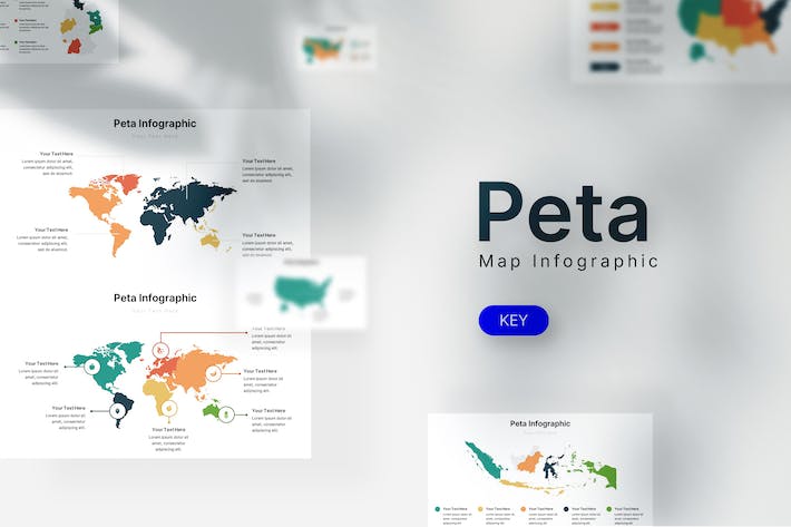 公益组织信息图形展示Keynote模板 - 顶尖PPT