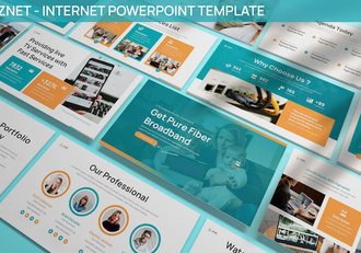 互联网公司介绍年度工作总结计划PPT模板 - 顶尖PPT