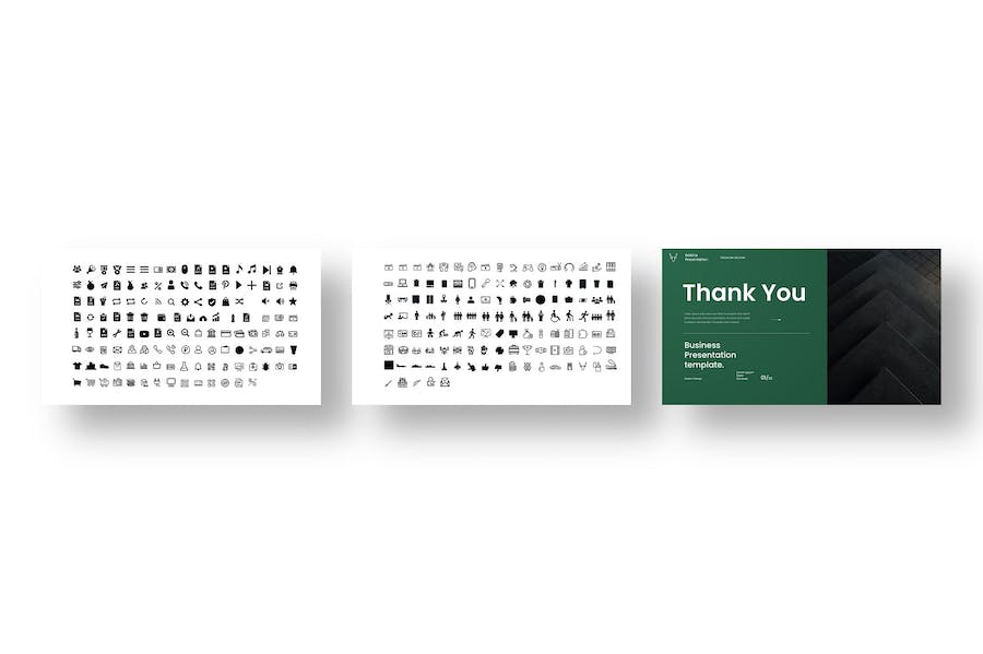 绿色图片拼贴商务宣传PPT模板 - 顶尖PPT