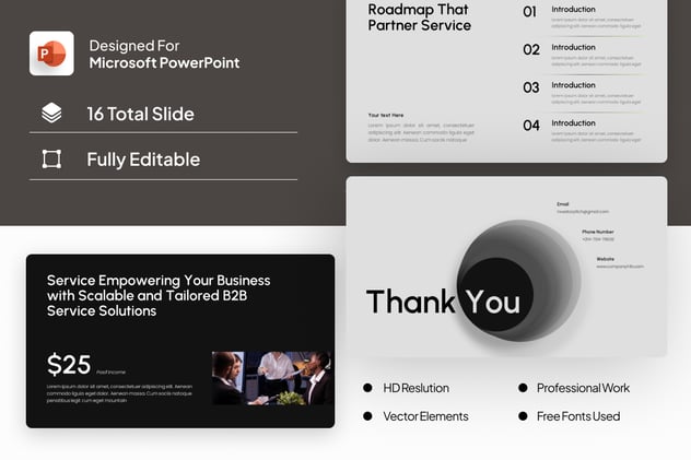企业合作洽谈B2B服务PowerPoint模板 - 顶尖PPT