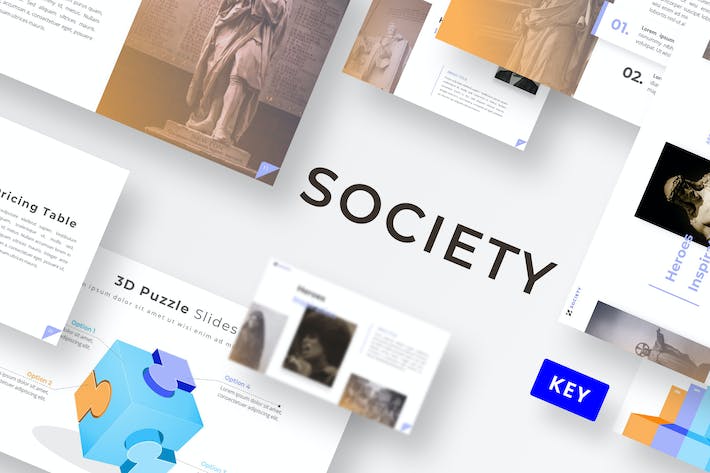 现代社会主题演讲Keynote模板 - 顶尖PPT