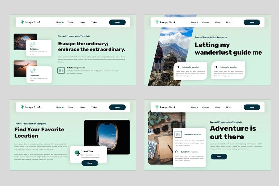 旅游攻略指南推介目的地宣传展示方案PPT模板 - 顶尖PPT