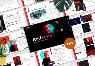 创意设计作品品牌展示PPT模板 - 顶尖PPT