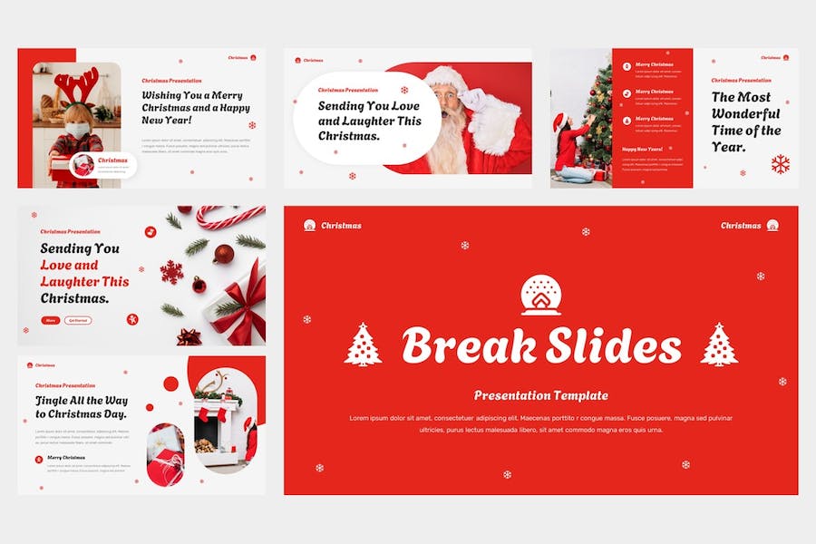 圣诞快乐创意设计演讲Keynote模板 - 顶尖PPT
