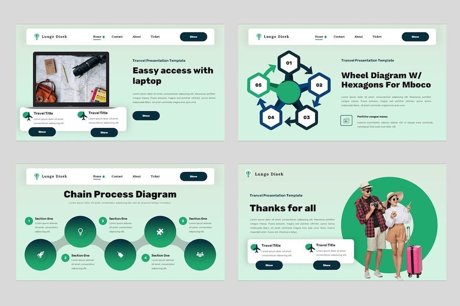 旅游攻略指南推介目的地宣传展示方案PPT模板 - 顶尖PPT