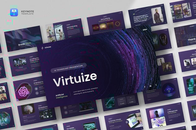 AI人工智能主题keynote模板 - 顶尖PPT