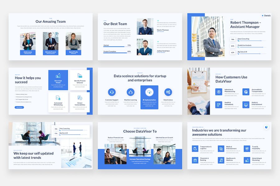 数据科学分析研究展示Keynote模板 - 顶尖PPT