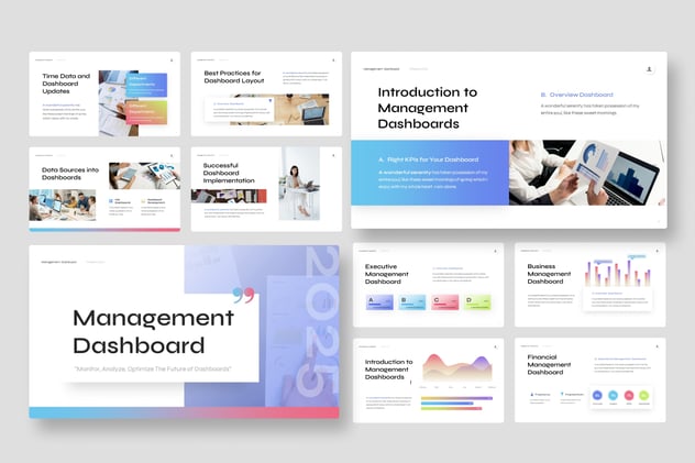 管理仪表板数据监控系统PPT模板 - 顶尖PPT