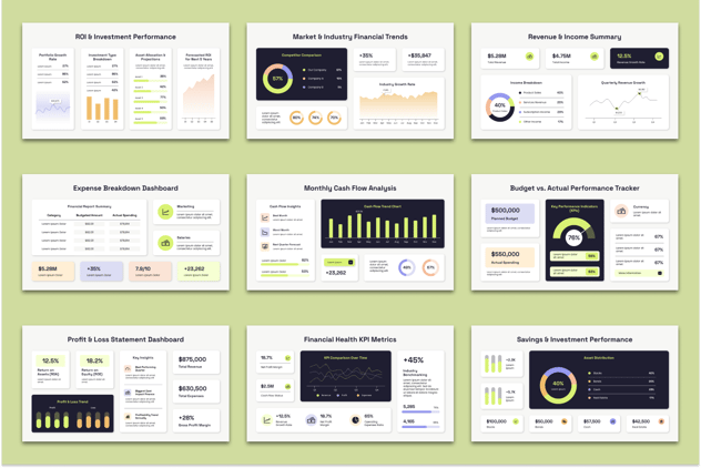 新拟态设计财务数据图形图表PPT模板 - 顶尖PPT