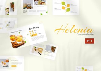 咖啡店茶饮店米色温馨美食PPT模板 - 顶尖PPT