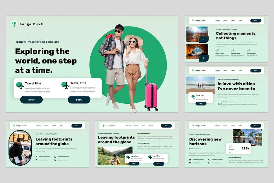 旅游攻略指南推介目的地宣传展示方案PPT模板 - 顶尖PPT