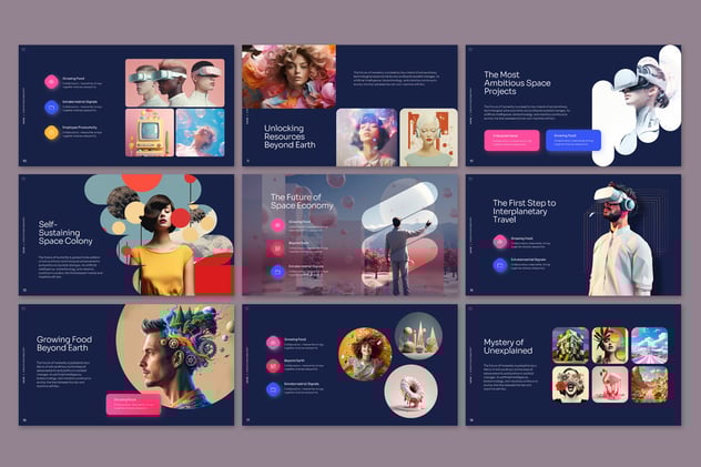 AI人工智能机器人研究PPT模板 - 顶尖PPT