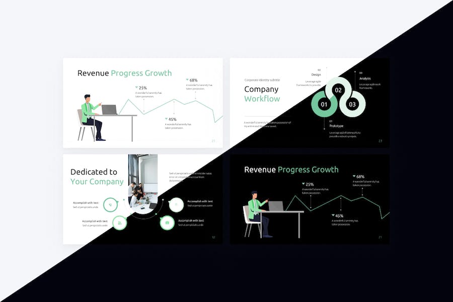 绿色创意大气商业计划营销策划商务通用多用途keynote模板 - 顶尖PPT