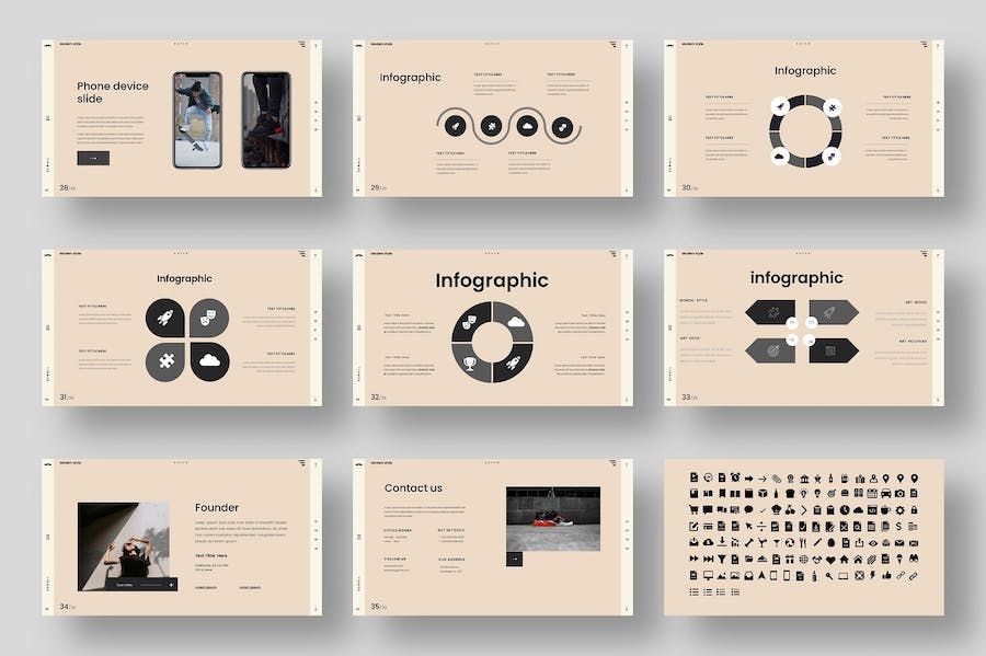 复古风格业务合作团队介绍展示keynote模板 - 顶尖PPT