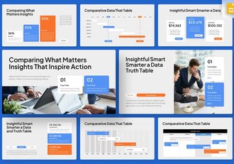 数据对比分析市场研究PPT模板 - 顶尖PPT