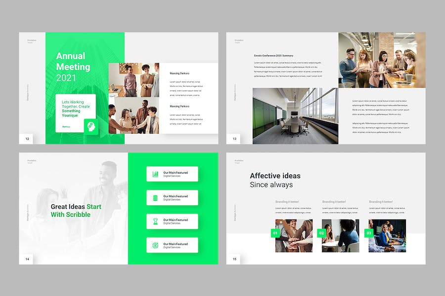 绿色初创企业融资商业计划书PPT模板 - 顶尖PPT