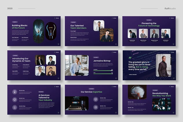 AI人工智能主题keynote模板 - 顶尖PPT