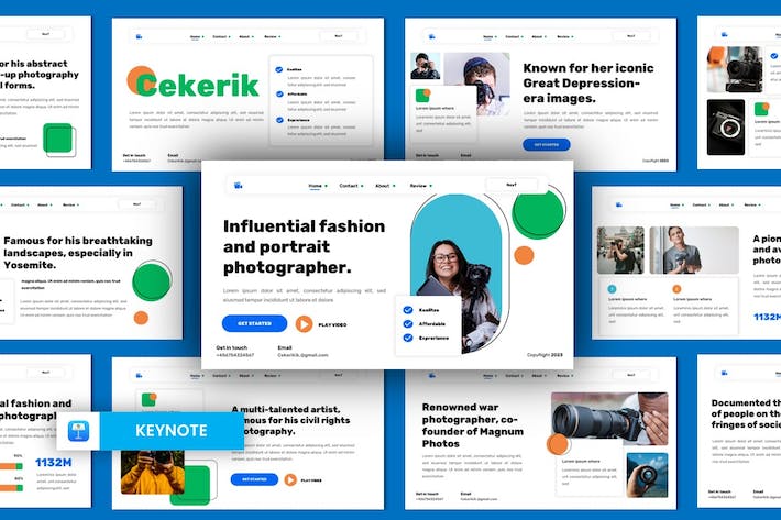 摄影作品讲述展示个人品牌宣传推介方案Keynote模板 - 顶尖PPT