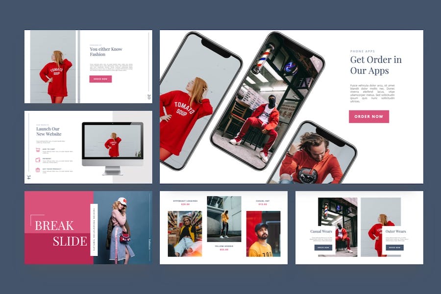 休闲时尚主题keynote模板 - 顶尖PPT