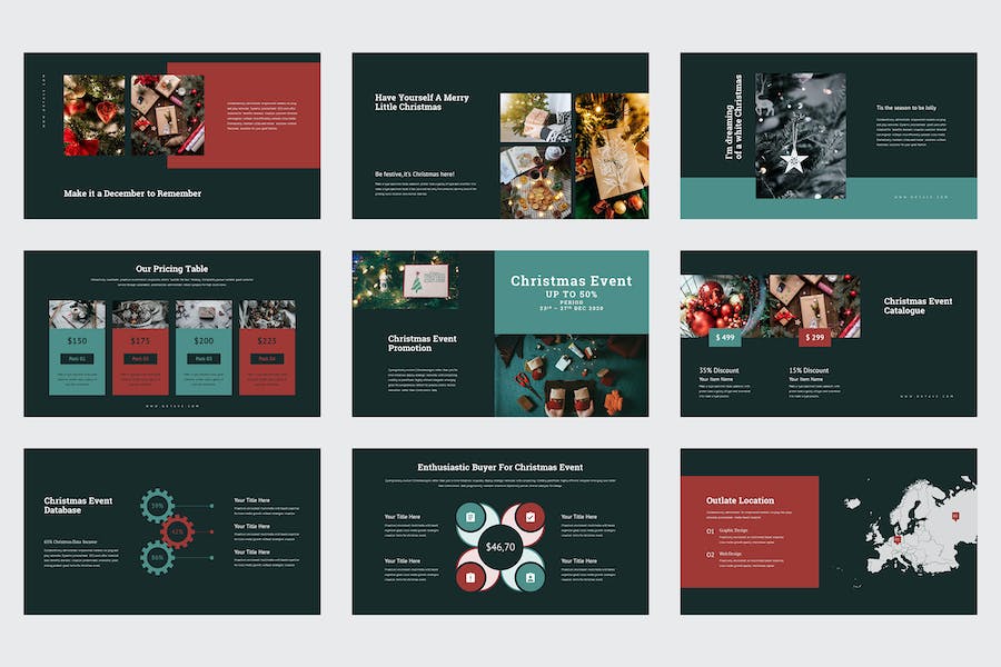 圣诞节活动圣诞新年快乐祝福keynote模板 - 顶尖PPT