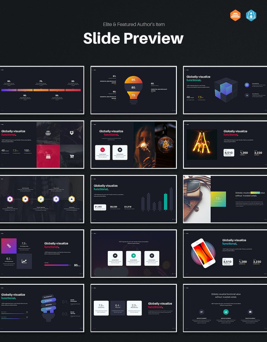 多用途企业介绍发展历程团队展示PPT模板 - 顶尖PPT