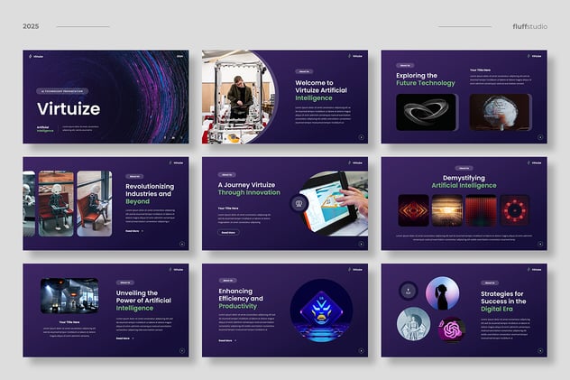 AI人工智能主题keynote模板 - 顶尖PPT