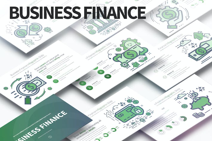 商业金融插画图形PPT模板 - 顶尖PPT